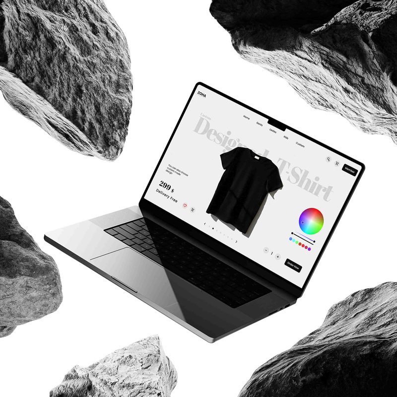 Modern landing page UI