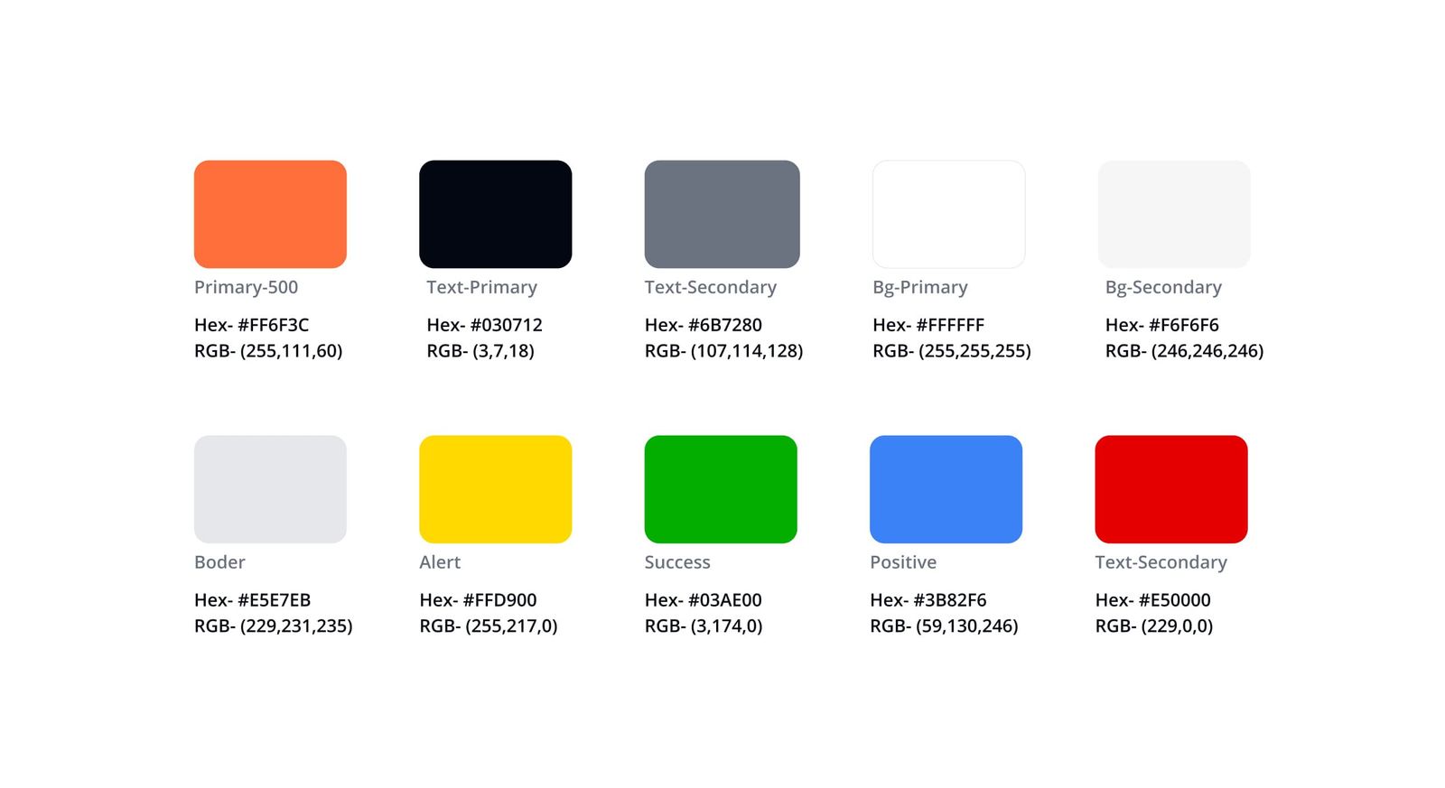 Color palette — Client Management Web App case study