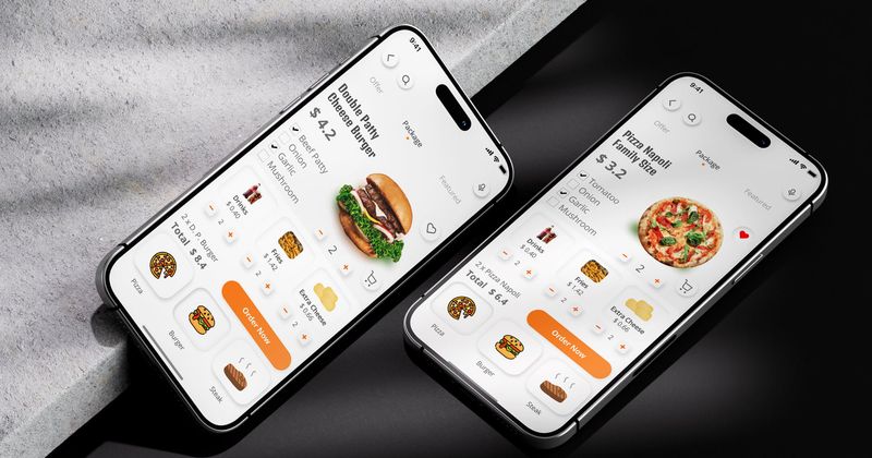 Mobile app UI with a clean dashboard screen